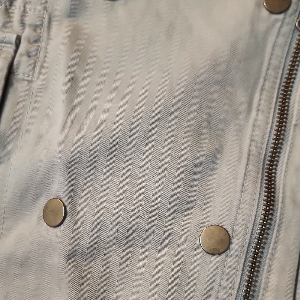 LOFT Sage Green Utility Jacket with Snap Pockets - Picture 6 of 7